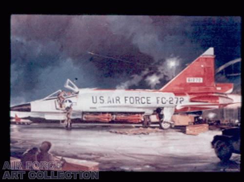 AN F-102 COCKED AND READY AT ELMENDORF, ALASKA